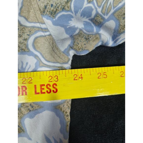 OP Ocean Pacific Hawaiian Shirt Mens Large Floral Button Down Tan White VINTAGE - Picture 5 of 6